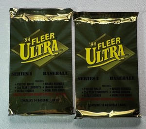 2 Packs of 1994 Fleer Ultra Series 1 Baseball Cards