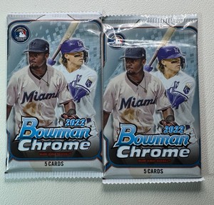 2 Packs of 2022 Bowman Chrome Baseball Cards