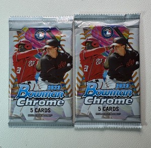 2 Packs of 2023 Bowman Chrome Baseball Cards