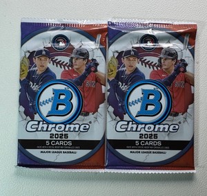 2 Packs of 2025 Bowman Chrome Baseball Cards (2)
