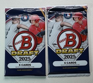 2 Packs of 2025 Bowman Draft Baseball Cards (2)