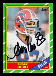 Andre Reed Autograph RC 1986 Topps #388 Rookie Football Card