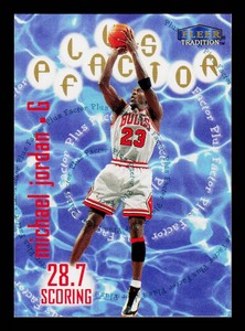 Michael Jordan 1998-99 Fleer Tradition Plus Factor #142 Basketball Card