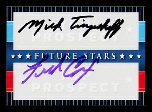 Mick Tingelhoff and Fred Cox Autograph Signature Card Minnesota Vikings