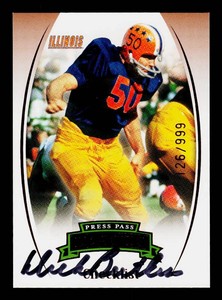 Dick Butkus Autograph 999 Legends Football Card