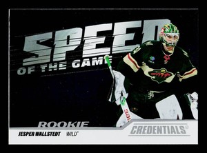 Jesper Wallstedt C2024-25 Credential Speed of the Game Insert #SGR-JW Rookie Minnesota Wild Hockey Card