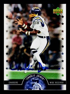 Charlie Joiner Autograph Football Card