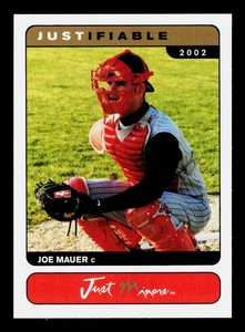 Joe Mauer RC Prototype 2002 Just Minors Rookie Minnesota Twins Baseball Card