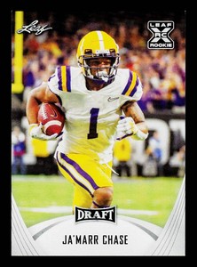 JaMarr Chase RC 2021 Leaf Draft #31 Rookie Football Card