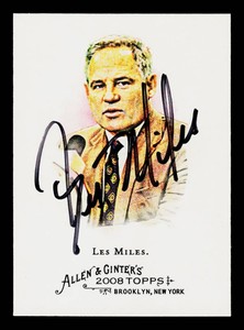 Les Miles Autograph 1008 Allen & Ginter #187 Football Card