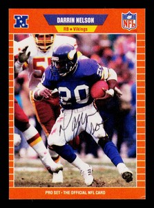 Darrin Nelson Autograph 1989 Pro Set #238 Minnesota Vikings Football Card
