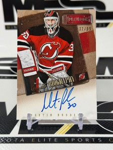 Martin Brodeur Autograph 99 2013-14 Playbook #AU-MB Numbered 3299 Hockey Card