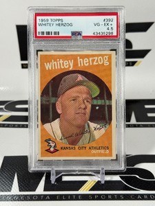 Whitey Herzog PSA 4.5 VG-EX 1959 Topps #392 Graded Slab Vintage Baseball Card