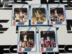 Michael Jordan 5-Card Lot 1989 Coca-Cola Basketball Cards