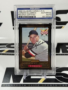 Harmon Killebrew Autograph PDADNA Certifies 1999 Hillshire Farms Minnesota Twins Baseball Card