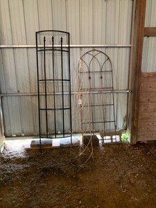 (3) Metal garden trellis