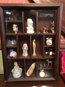 Shadowbox with miniature figurines