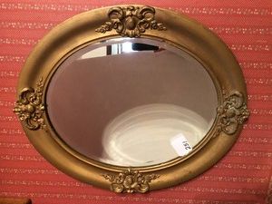 Antique oval mirror