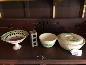 Ovenserve casseroles and hand painted dish