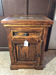 Cabinet with marble top, approx. 18x14x25