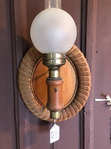 Kerosene and electric lamps, wall thermometer