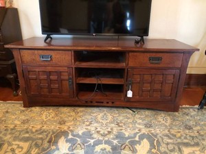 TV standmedia console with some movies