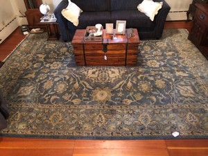 Large arearoom rug, worn approx. 12x9