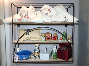 Shelf with cat items