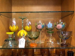 Colorful glass stemware