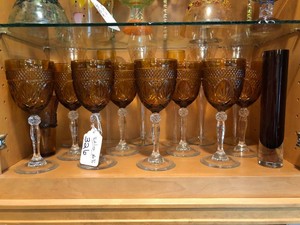 Amber stemware