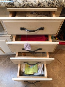 Dish towels all in 4 drawers