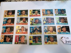 Baseball cards, 19 pcs