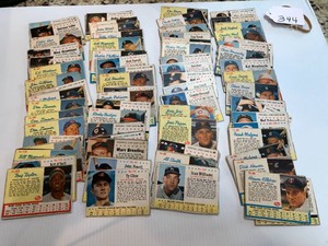 Stack of baseball cards