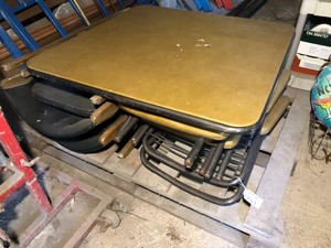 Folding table and chairs not all chairs match