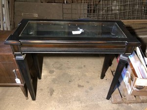 Sofa table with glass top