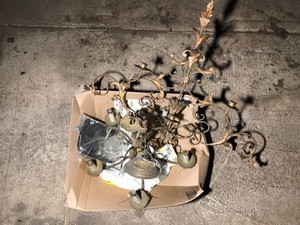 Vintage light fixtures, glass prisms