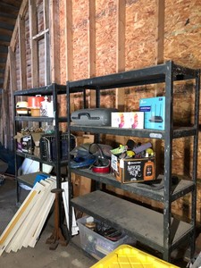 (2) Metal shelving units