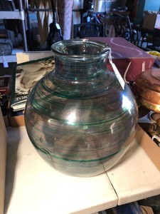 Large colored glass vase