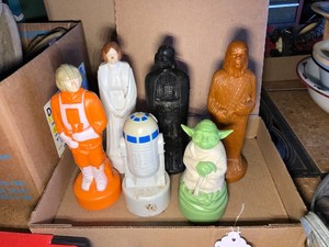 Star Wars plastic shampoo and bubble bath collectible containersbottles