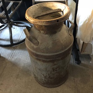 Metal flower stand, milk can, flower pots