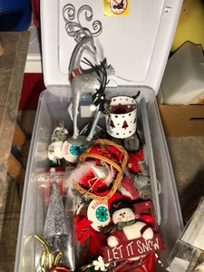 Twinkle cone tree and other Christmas decorations