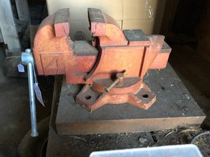 Bench #4 vise and heavy duty grinder