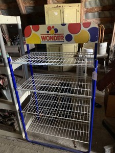 Wonder Bread metal display shelf