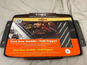 Wales - Mr. Bar-B-Q 08122 Cast Iron Griddle Grill Topper