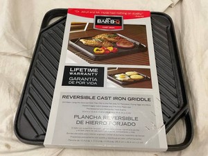 L 2 - Mr. Bar-B-Q 8102Y Reversible Cast Iron Griddle
