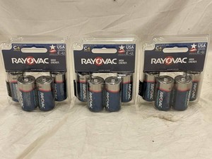 PLT - Rayovac High Energy Alkaline C Batteries 4-Pack (Lot of 3)