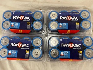 L 4 - Rayovac High Energy D Alkaline Batteries 8-Pack (Lot of 4)
