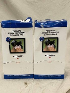 PLT - Allegro Personal Safety Equipment Cleaning Pads 100ct (Lot of 2)