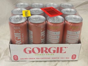 SD 4 - Gorgie Energy Drink Peach Tea 12-Pack, 12 Fl Oz Cans