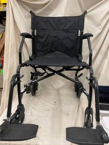 Medline Folding Transport Wheelchair With Footrests